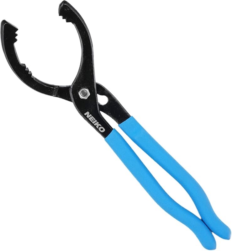 NEIKO 03422A 12-inch Adjustable Oil Filter Pliers, 3 Positions, Fits 2
