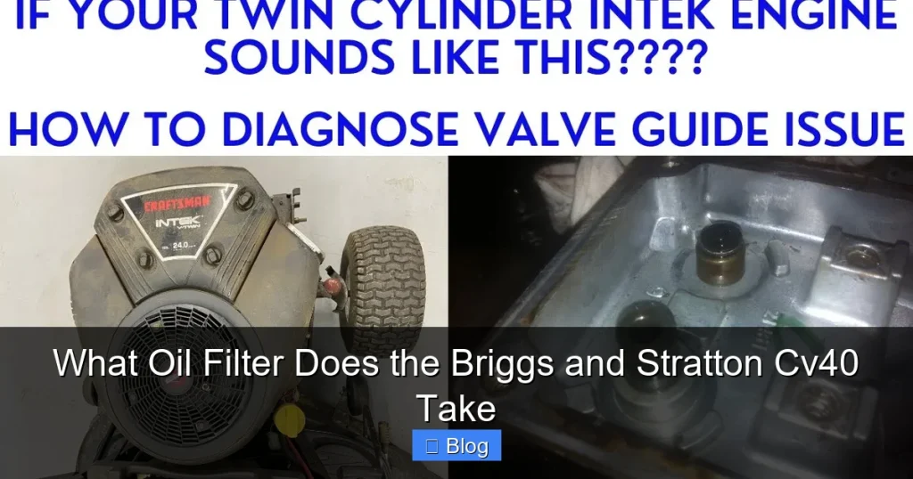 What Oil Filter Does the Briggs and Stratton Cv40 Take