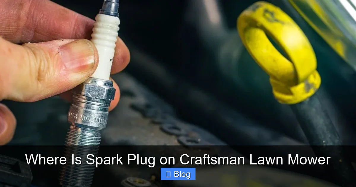 Where Is Spark Plug on Craftsman Lawn Mower