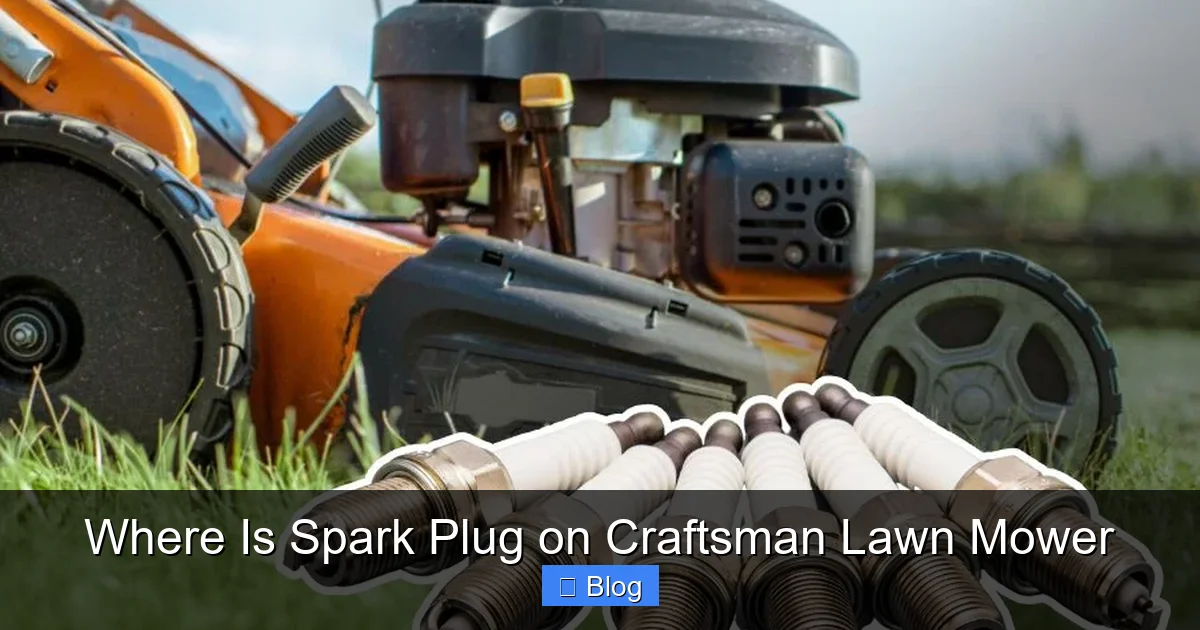Where Is Spark Plug on Craftsman Lawn Mower