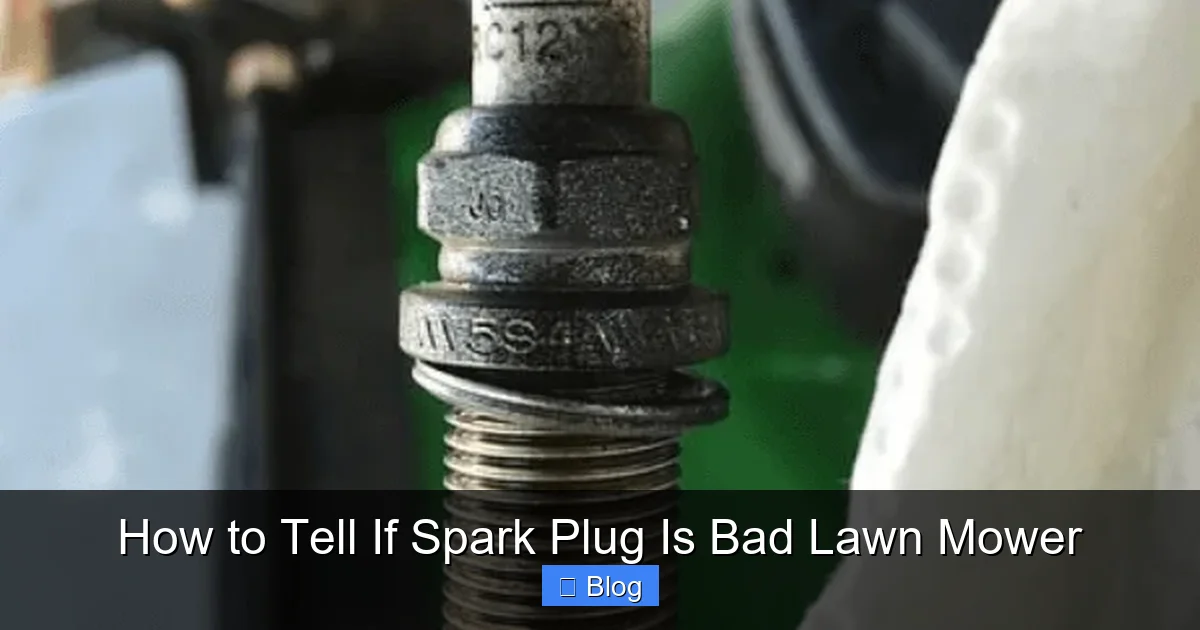How to Tell If Spark Plug Is Bad Lawn Mower
