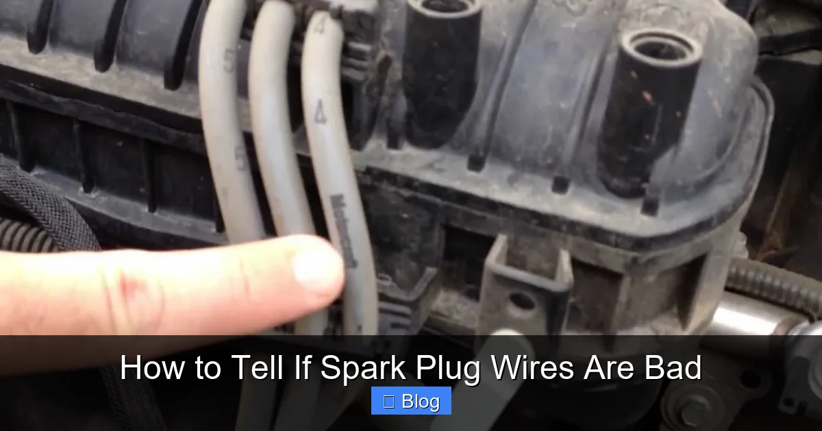 How to Tell If Spark Plug Wires Are Bad