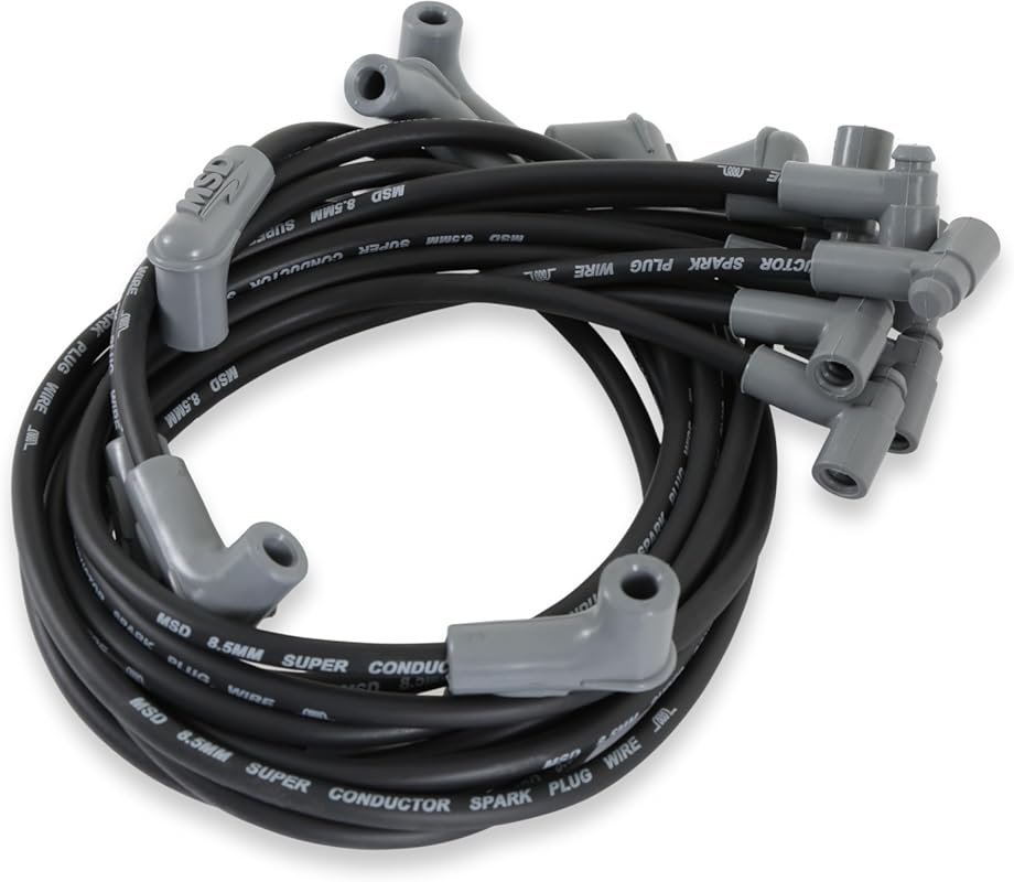 MSD 35593 Super Conductor Black Spark Plug Wire Set for Superior Condu