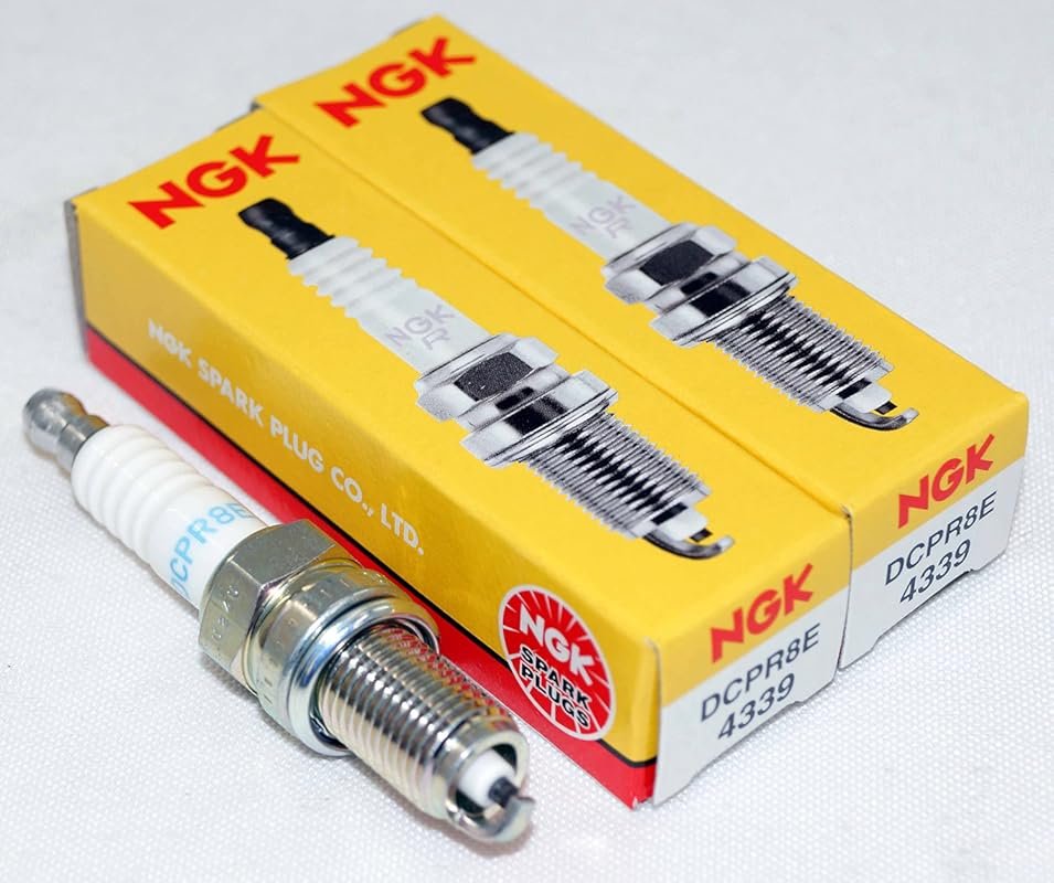 NGK DCPR8E Spark Plugs (4339) 2-Pack for Efficient Combustion and Long