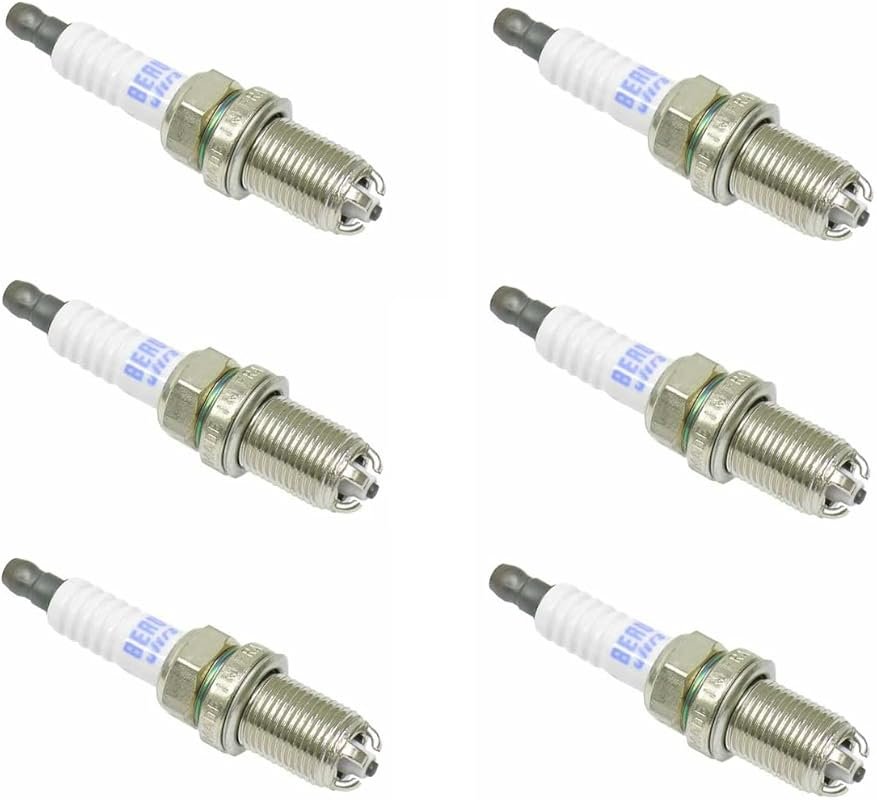 Genuine Beru OEM 6-Piece Spark Plug Set 14-GR-6-KQU for Porsche 996 an