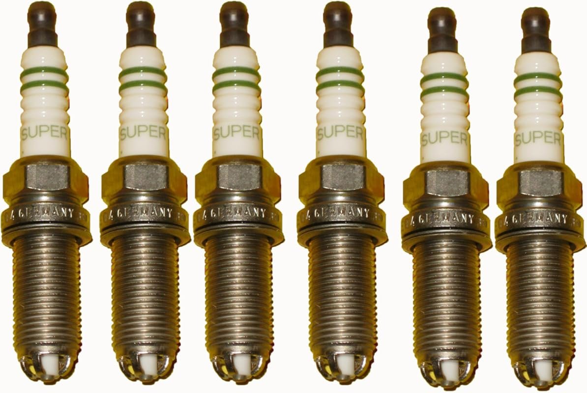 Genuine Bosch OEM 6-Piece Spark Plug Set 0242245581 FGR5NQE04 for Pors