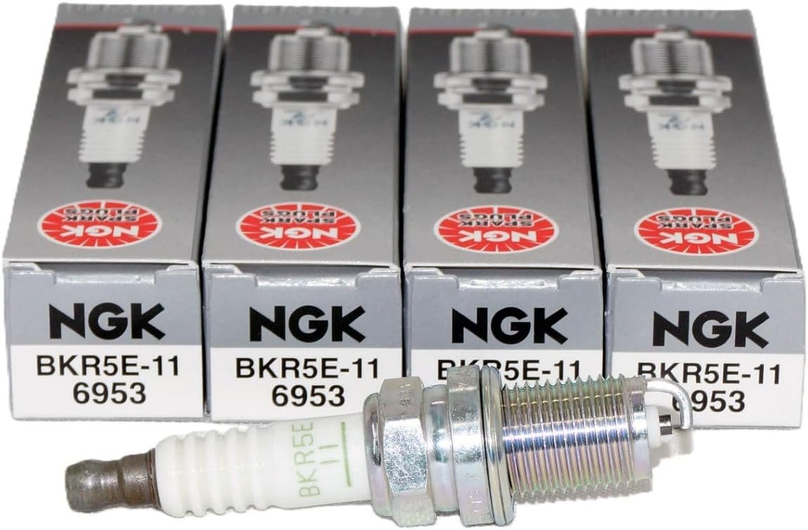 NGK Set of 4 BKR5E-11 Spark Plugs for Reliable Engine Performance and