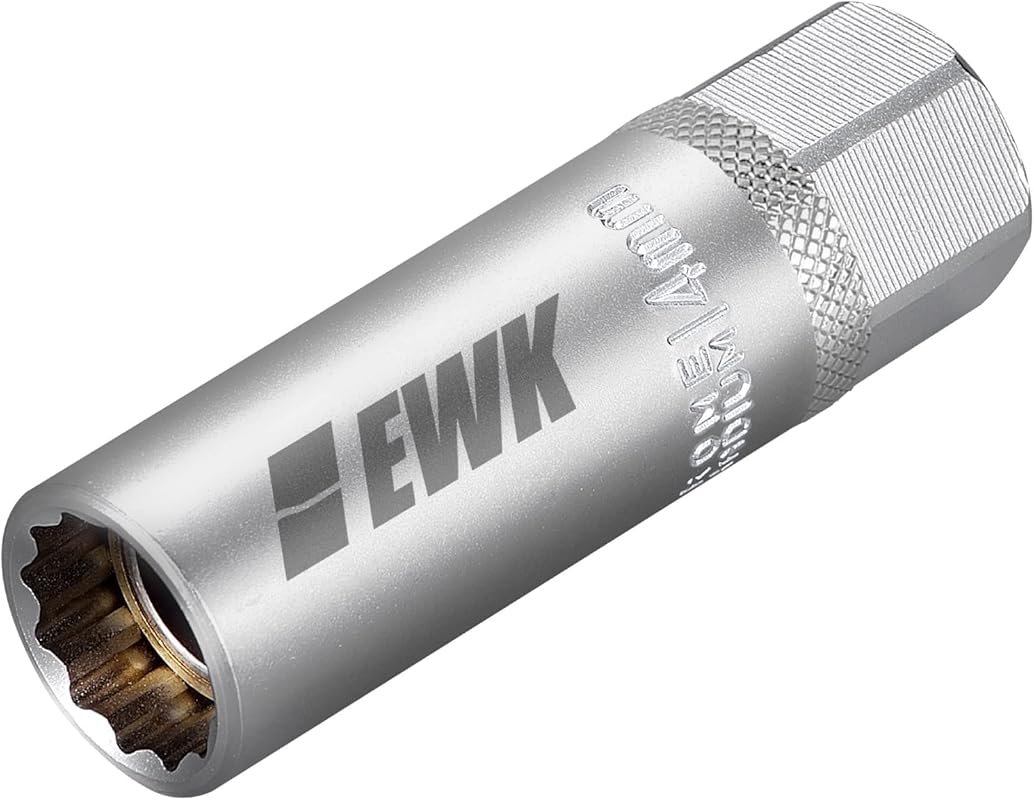 EWK 14mm 12-Point Thin Wall Magnetic Spark Plug Socket 3/8