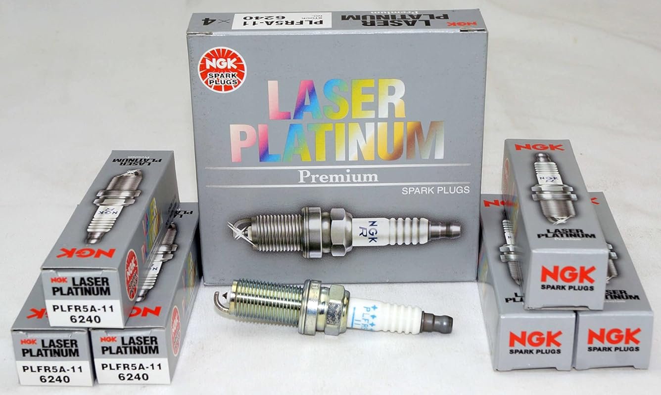 NGK 6240 Laser Platinum Spark Plugs PLFR5A-11 Pack of 6 for Superior E
