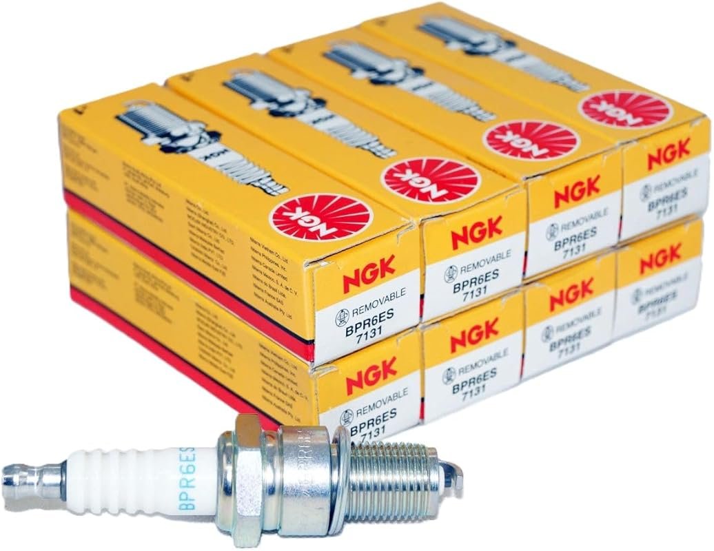 NGK BPR6ES 7131 Standard Spark Plugs 8-Pack for Classic Aston Martin, 
