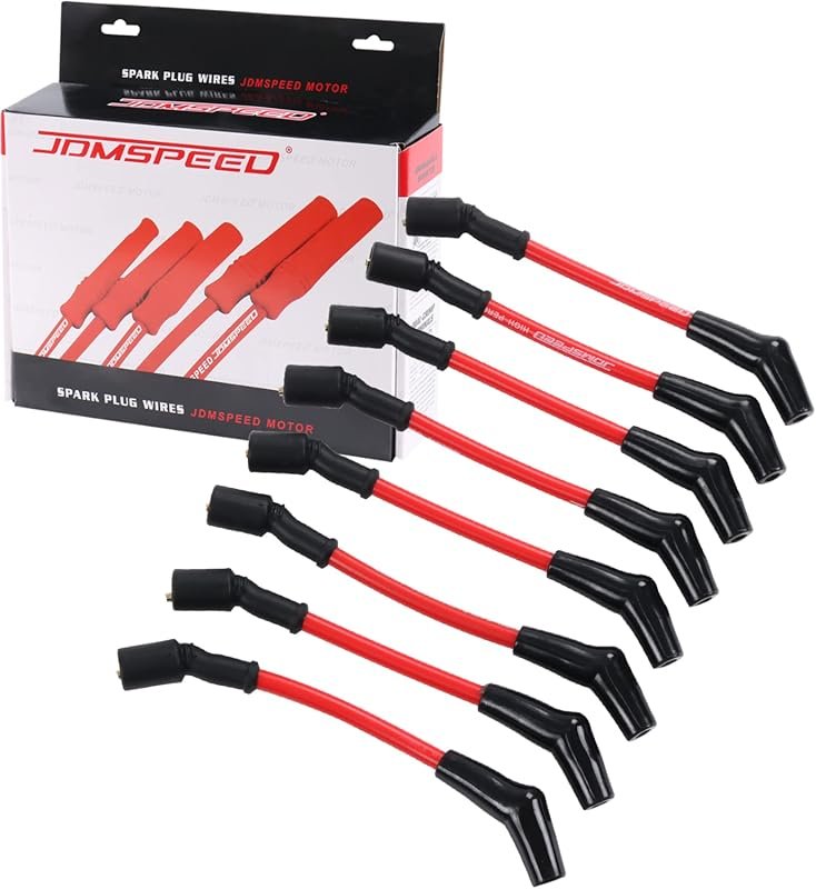 JDMSPEED 10.5mm Heat-Resistant Spark Plug Wires Set Replacement for LS
