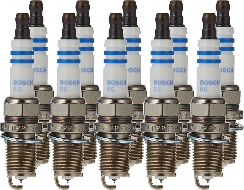 Bosch 7422 OE Fine Wire Double Platinum Spark Plugs Pack of 10 for Rel