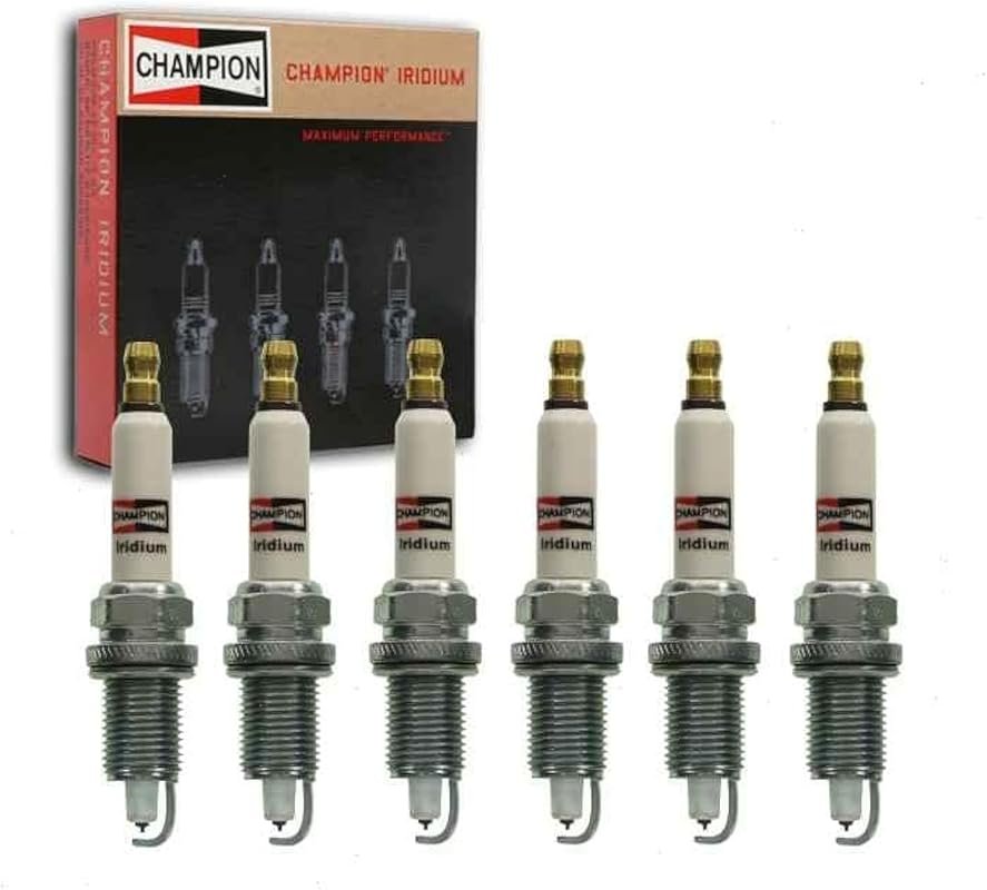 Durable Champion Iridium Spark Plugs Pack of 6 Compatible with Jeep Wr