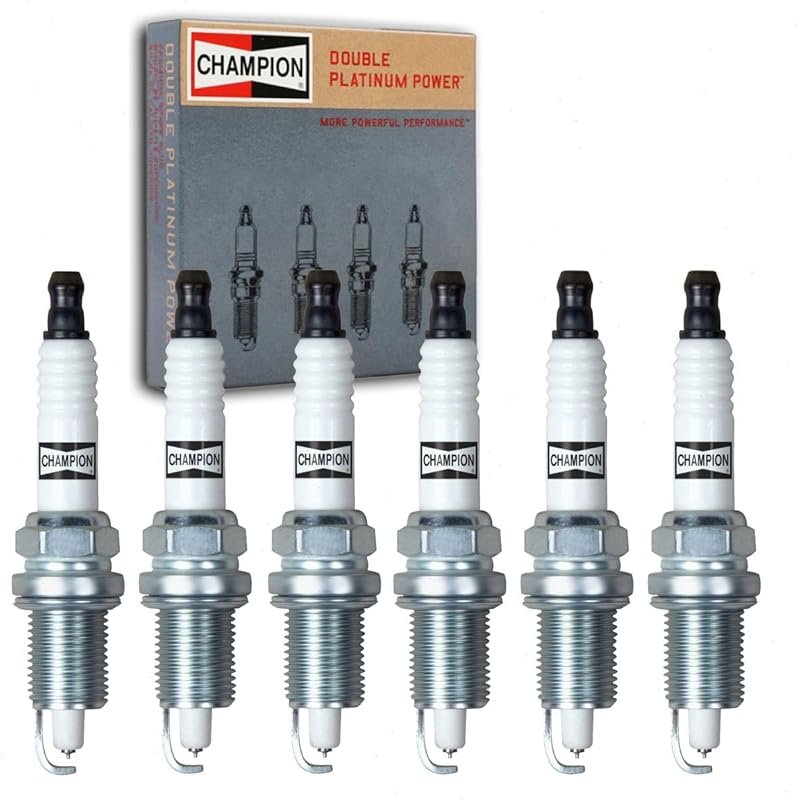 Champion Double Platinum Spark Plugs Set of 6 for Jeep Wrangler 4.0L 4