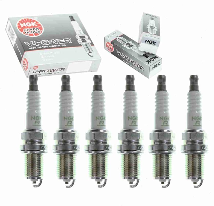 NGK V-Power Spark Plugs 6-Pack Compatible with Nissan Pathfinder 3.3L 
