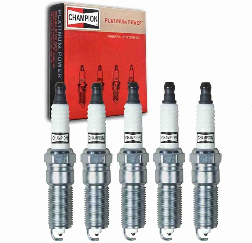 5-Pack Champion Platinum Spark Plugs for Hummer H3 3.5L 3.7L Engines 2
