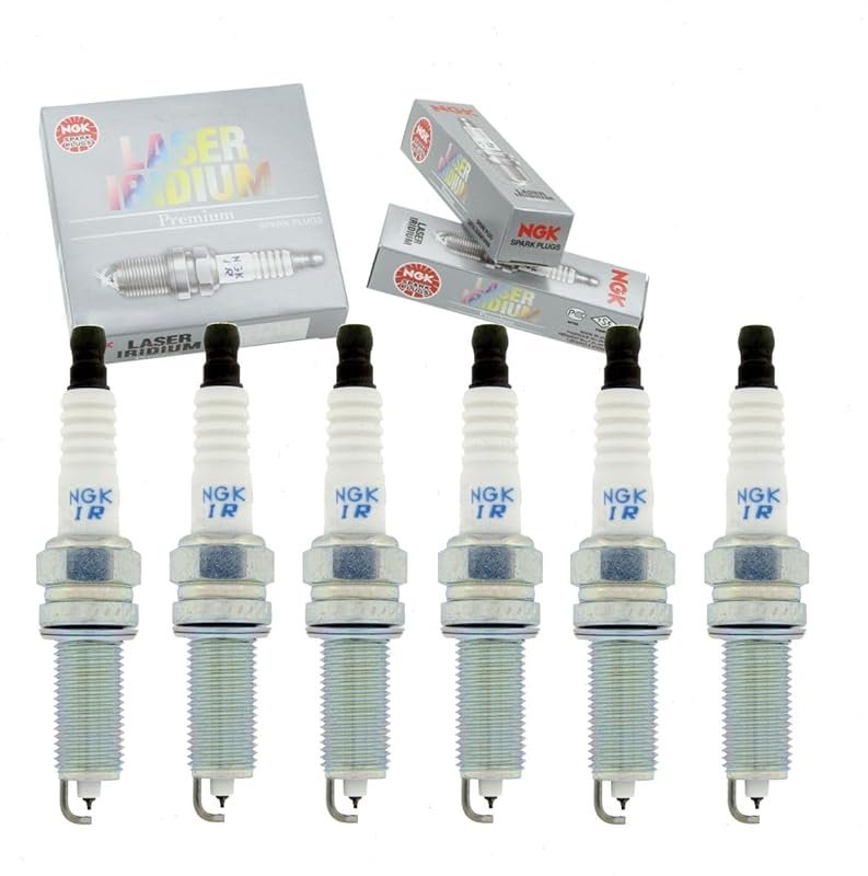 NGK Laser Iridium Spark Plugs Set of 6 Compatible with Jeep Wrangler 3