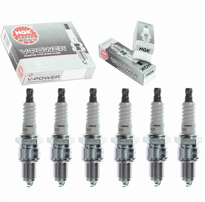 Set of 6 NGK V-Power Spark Plugs for Jeep CJ5 3.8L 4.2L L6 Engines 197