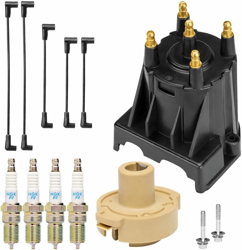 Mercruiser 3.0L LX Tune-Up Kit with NGK BPR6EFS Spark Plugs, Distribut