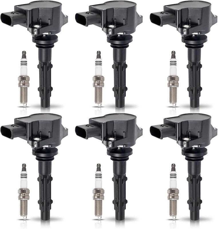 ENA UF535 Ignition Coil Pack and 95983 Iridium Spark Plugs - 6 Set for