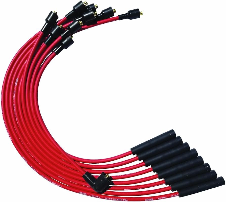 Moroso 52056 Ultra Series Red Spark Plug Wires, Mopar Chrysler Early 2