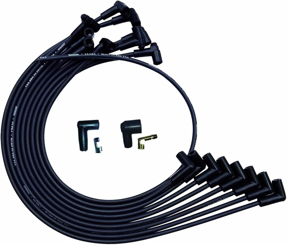 Moroso 51025 Ultra Series Black Spark Plug Wires for Small Block Chevy