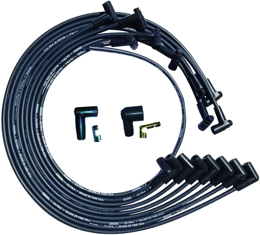Moroso 51028 Ultra Series Black Spark Plug Wires for Small Block Chevy