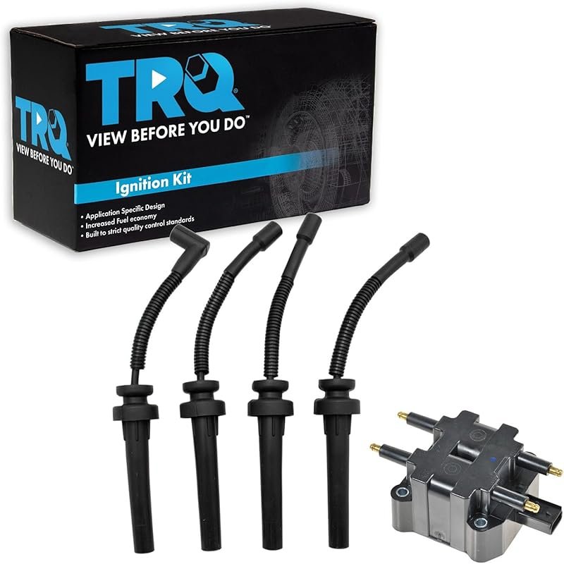 TRQ 2-Piece Ignition Coil & Spark Plug Kit for Chrysler PT Cruiser & D