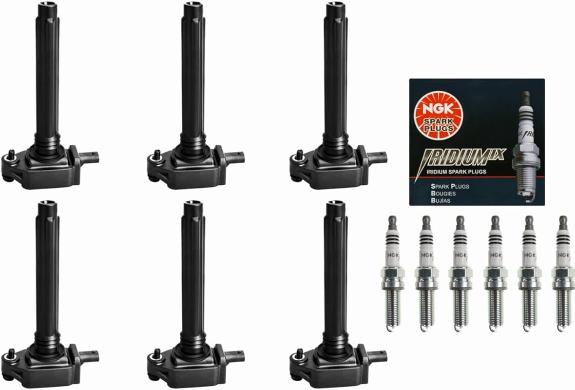 UF648 Ignition Coils and NGK Iridium IX Spark Plugs Set for Dodge Jeep