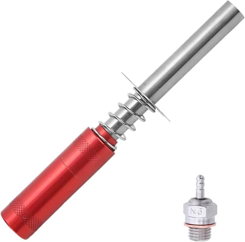 Red N3 Hot Spark Glow Plug Igniter Kit for 1/10 Nitro RC Cars and Plan