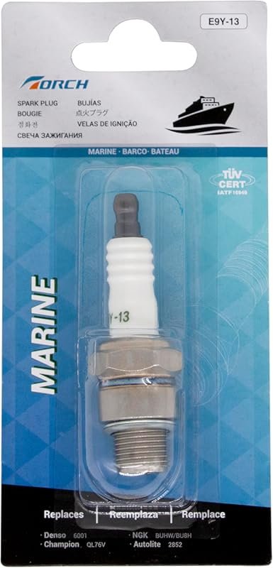 TORCH E9Y-13 Marine Boat Spark Plug 1 Piece Replaces Autolite NGK Dens