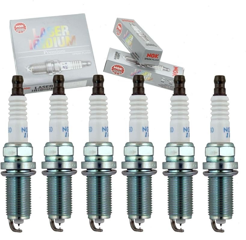 NGK Laser Iridium Spark Plugs Set of 6 Compatible with Lexus RX350 3.5