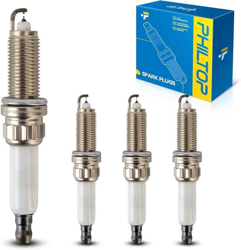 PHILTOP 4-Pack Double Iridium Spark Plugs 97968 for Mini Cooper, Count
