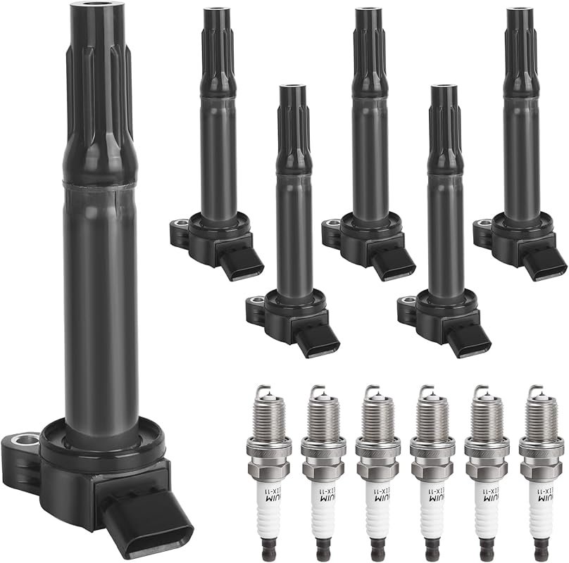 6-Piece Ignition Coil Pack and Spark Plugs Replacement Kit for Toyota 