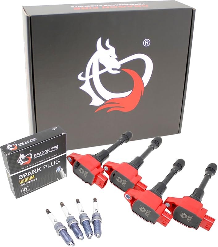 Dragon Fire Performance Iridium Spark Plugs Ignition Coils Kit for 02-