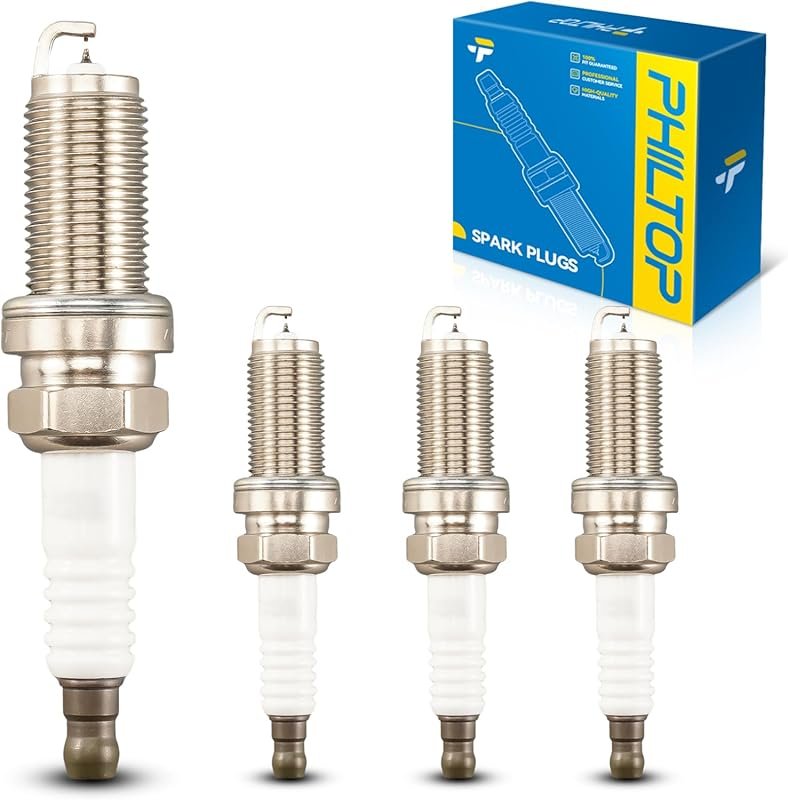 PHILTOP Double Iridium LFR7AIX Spark Plugs Set of 4 for Lancer and Yam