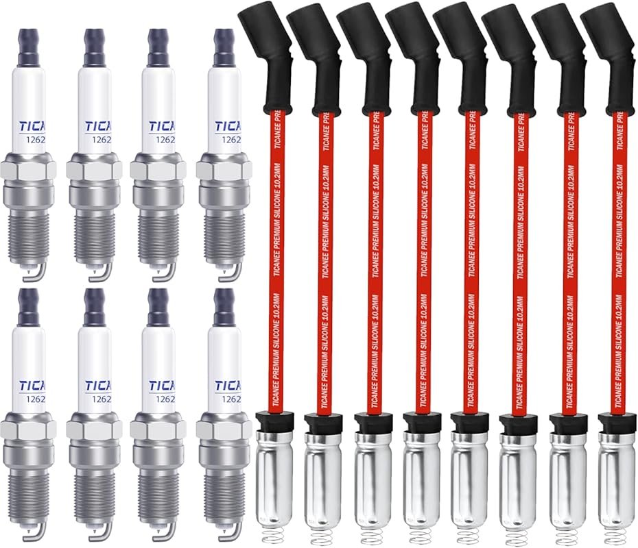 Iridium Spark Plugs and Wires Set for Chevy Silverado 1500 5.3L Tahoe 