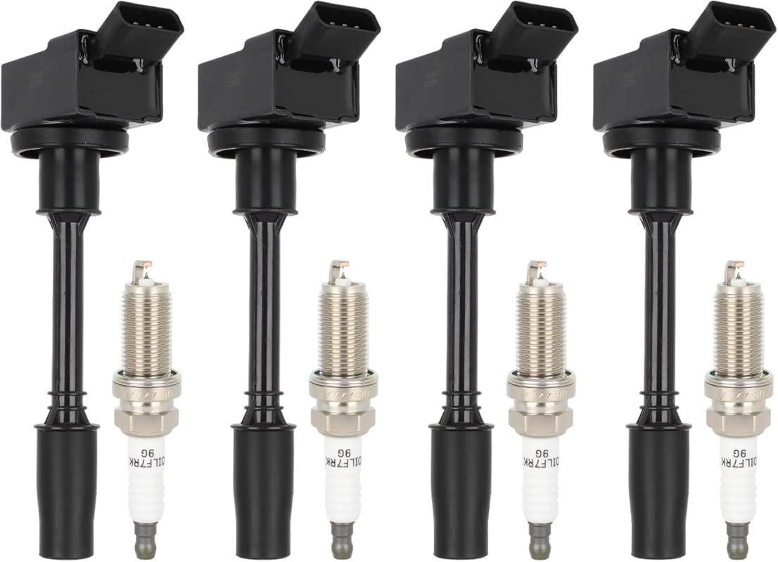 ECCPP 4 Ignition Coils 9091902269 with Iridium Spark Plugs for Lexus N