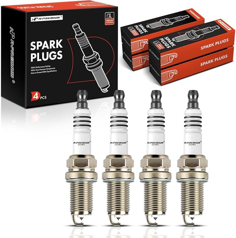 A-Premium Iridium Platinum Spark Plugs 4-Pack for Honda Civic Prelude 