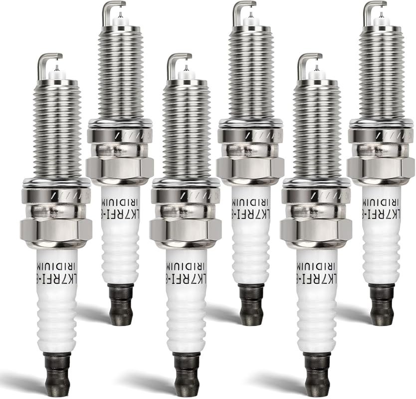 Set of 6 Double Iridium Spark Plugs Compatible with Mercedes-Benz C250