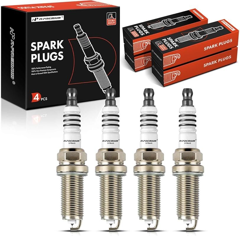 A-Premium Double Iridium Spark Plugs Set of 4 for Mitsubishi Lancer 2.
