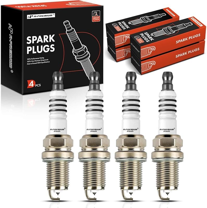 A-Premium Iridium Platinum Spark Plugs Pack of 4 for 2.0L VW Jetta, Go