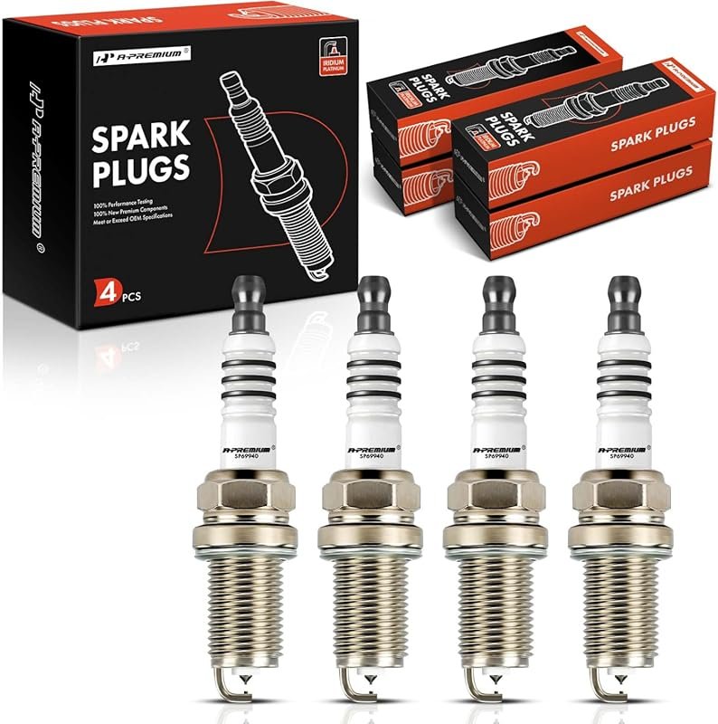 A-Premium Iridium Platinum Spark Plugs Pack of 4 for Honda CR-V Civic 