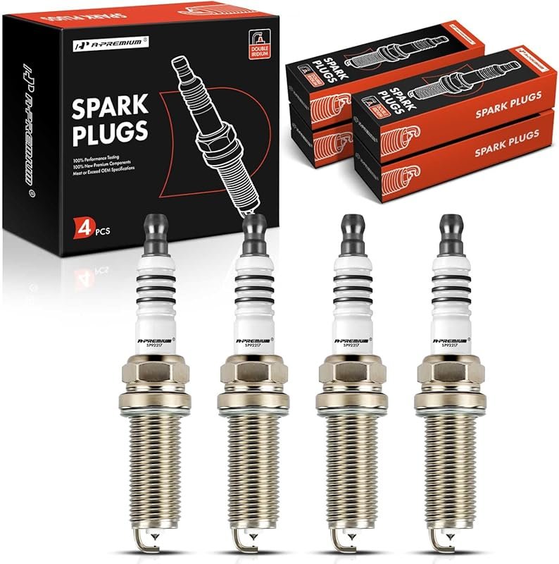 A-Premium Double Iridium Spark Plugs (4-Pack) for Subaru Impreza & Cro