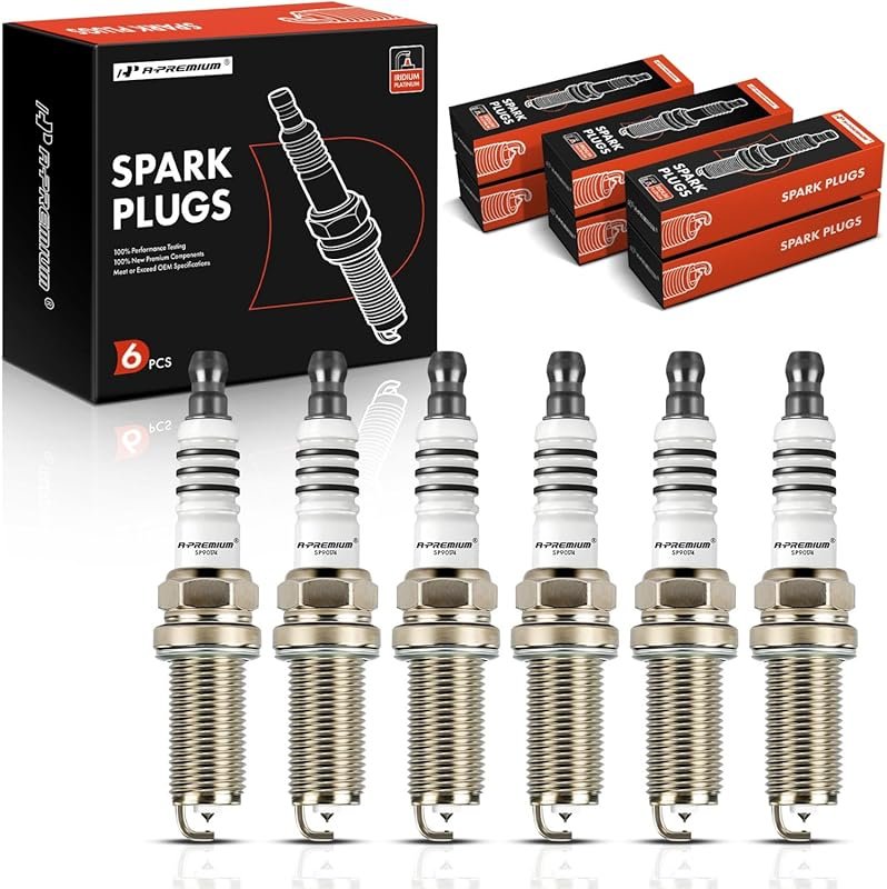 A-Premium Double Iridium Spark Plugs Pack of 6 for Infiniti Q50 Q60 QX