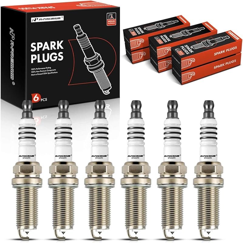 A-Premium 4469 Iridium Platinum Spark Plugs 6-Pack for Nissan Kia Toyo