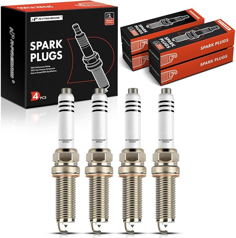 A-Premium Pack of 4 Iridium Platinum Spark Plugs for Mercedes-Benz C30