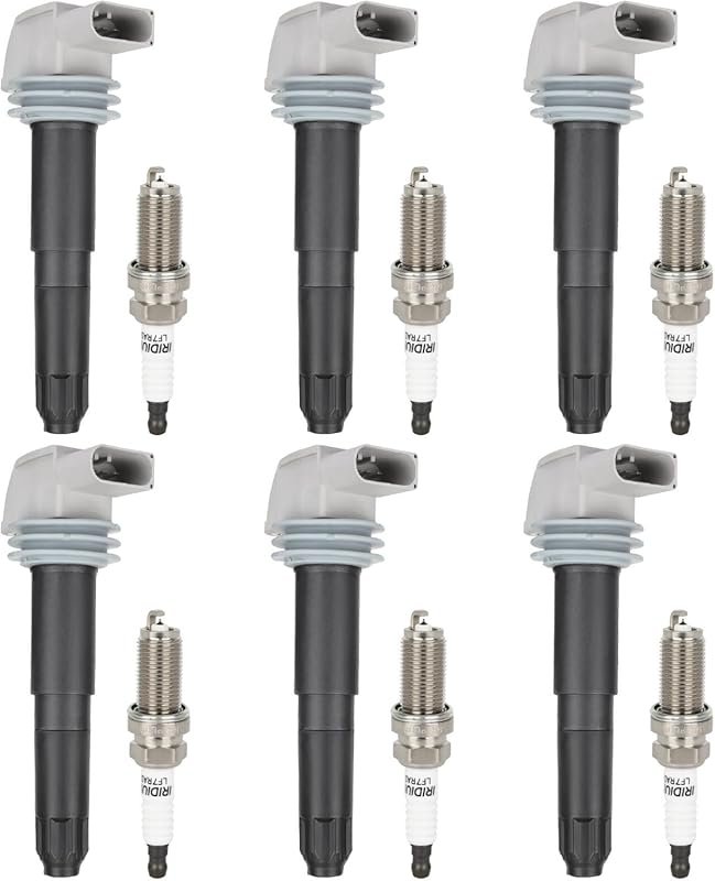 ECCPP 6 Ignition Coils and Iridium Spark Plugs UF641 Set for Porsche C