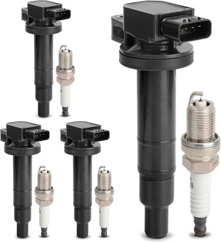 UF316 Ignition Coil Pack & 7090 Double Iridium Spark Plugs (4-Piece Se