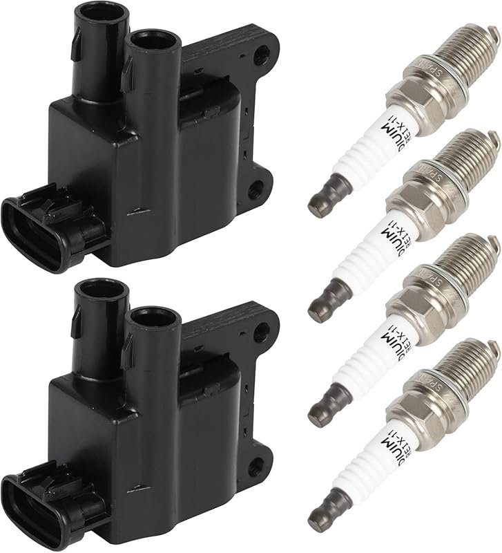 ECCPP UF180 Ignition Coils and Iridium Spark Plugs Kit